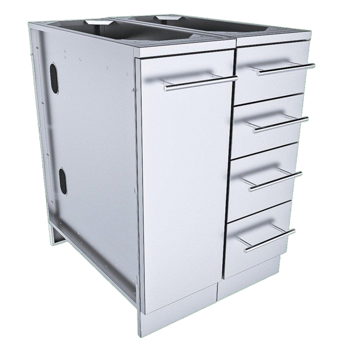 Sunstone's 12-Inch 4-Drawer Multi Storage Base Cabinet - Soft-Closing Features