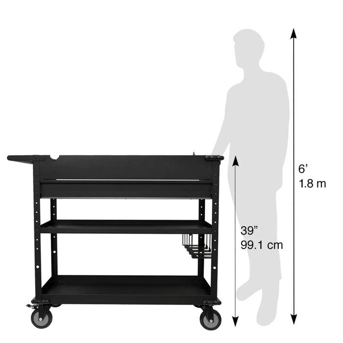 Steel Montezuma 40" Mobile Work Cart with Power Tool Holder