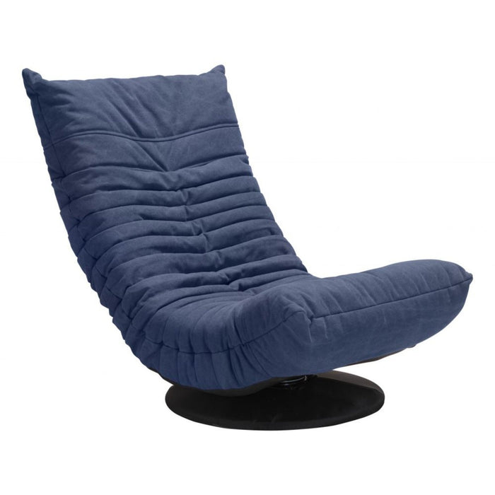 Zuo Blue Swivel Chair - Down Low Design for Stylish Seating