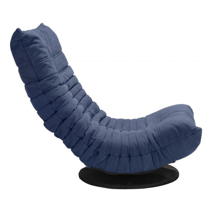 Zuo Blue Swivel Chair - Down Low Design for Stylish Seating