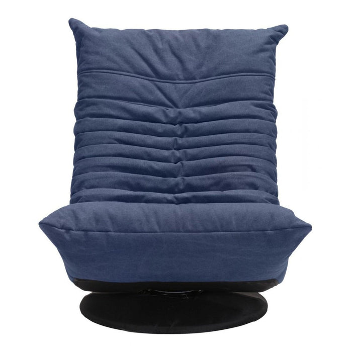 Zuo Blue Swivel Chair - Down Low Design for Stylish Seating