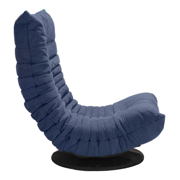 Zuo Blue Swivel Chair - Down Low Design for Stylish Seating