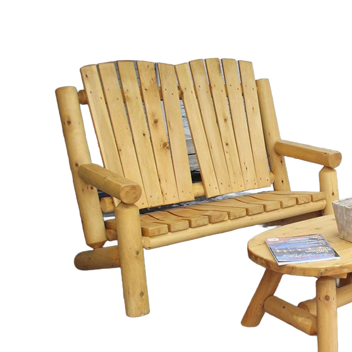 Adirondack Log 2-Seat Bench by Leisurecraft