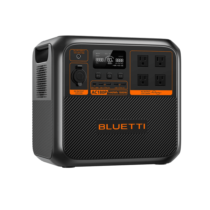 Bluetti Solar Portable Power Station - 1,800W AC Output - 1,440Wh