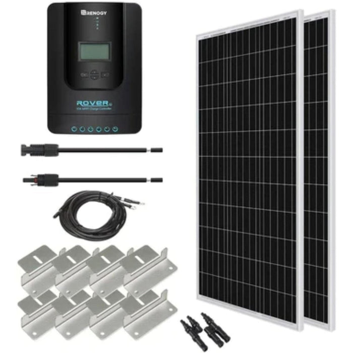 Renogy 200D Watt 12 Volt Solar Starter Kit w/ rover Charge Controller