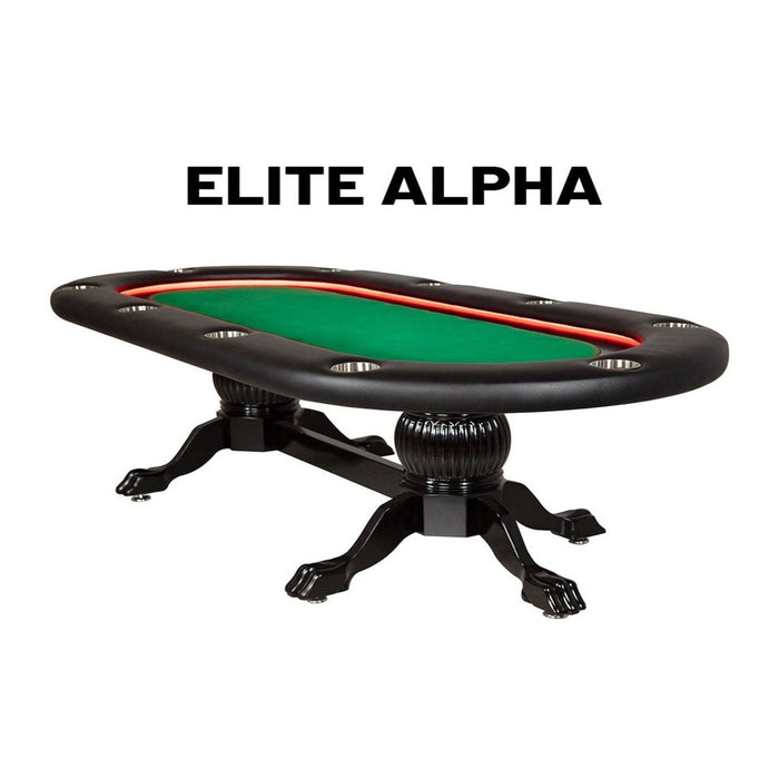 Elite Alpha 94" LED Sunken Playing Surface Poker Table by BBO Poker Tables