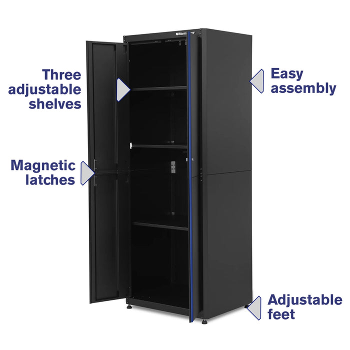 Montezuma Tall Cabinet with Two Doors, Dimensions 30.5" x 24"