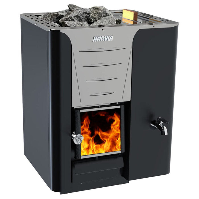 Harvia Pro Series 24.1kW Traditional Wood Sauna Stove with Water Tank