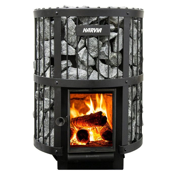 Harvia GreenFlame Series 15.9kW  Traditional Wood Sauna Stove