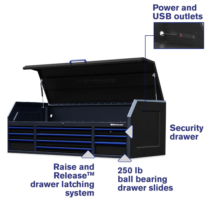 Tool Chest: Montezuma 10-Drawer, 72" x 30"