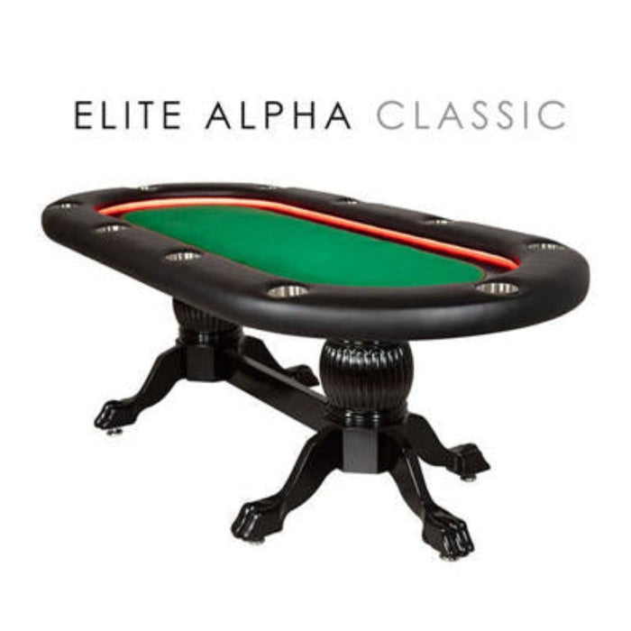 Elite Alpha 94" LED Sunken Playing Surface Poker Table by BBO Poker Tables