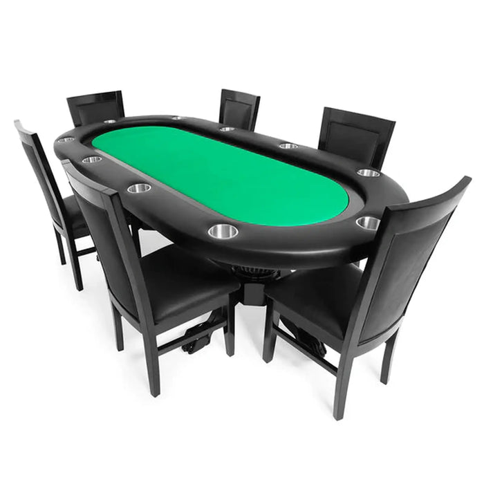 BBO Poker Tables Elite Poker Table - Comes with Six Matching Dining Chairs