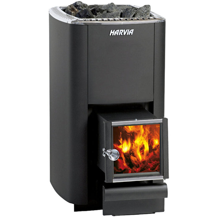 Harvia M3 Series 16.5kW Traditional Wood Sauna Stove w/ Exterior Feed