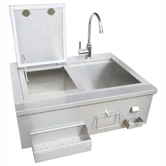 KoKoMo 30-Inch Built-In Bartender Cocktail Station with Sink, Bottle Opener, and Ice Chest