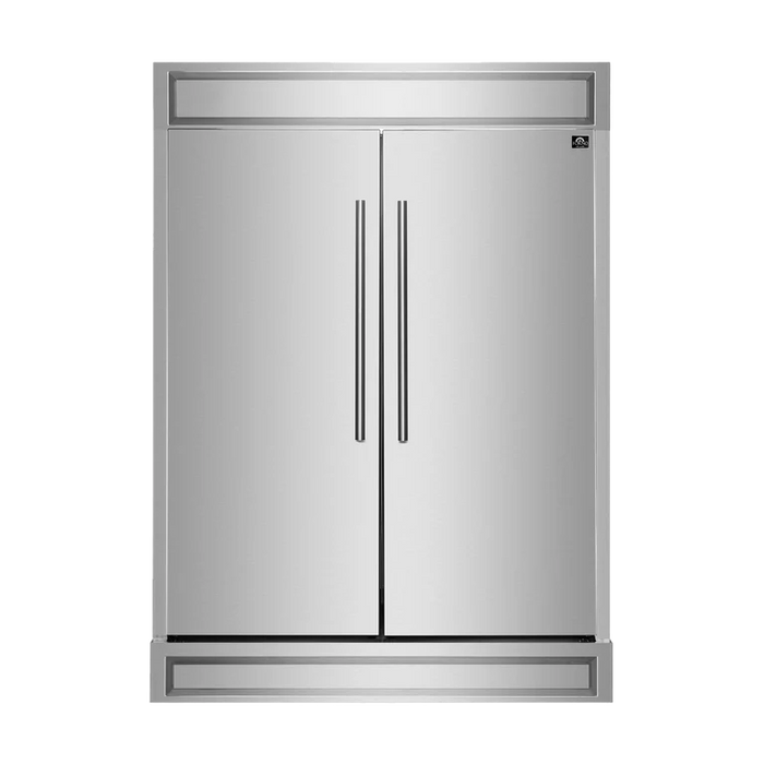 Forno Appliance Package - 48" Gas Range, 60" Refrigerator, Microwave Drawer, Dishwasher, AP-FFSGS6244-48-26