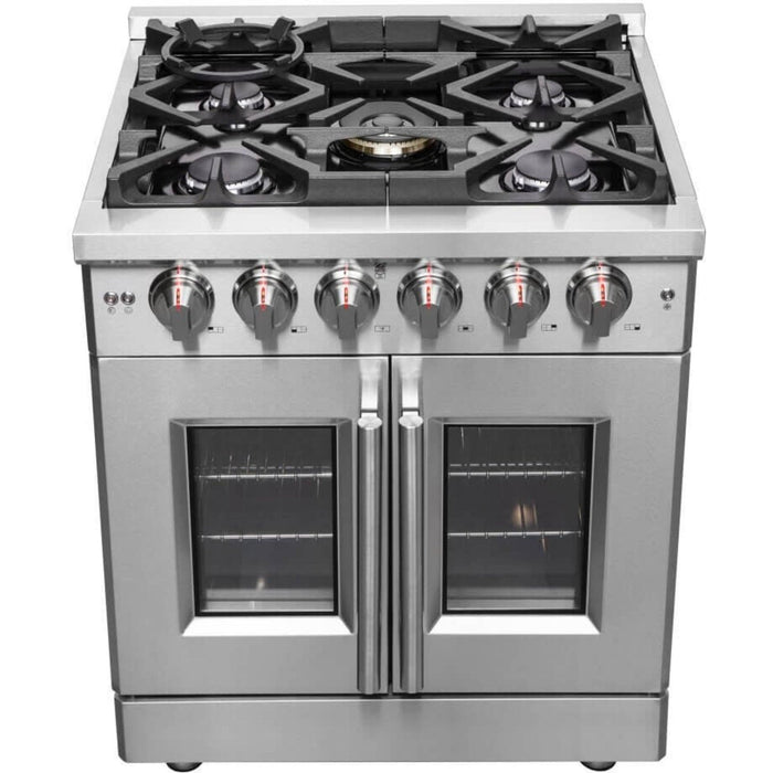 Forno Massimo 30" Freestanding French Door Dual Fuel Range