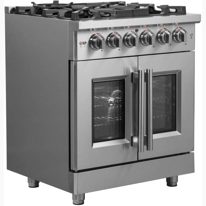 Forno Massimo 30" Freestanding French Door Dual Fuel Range