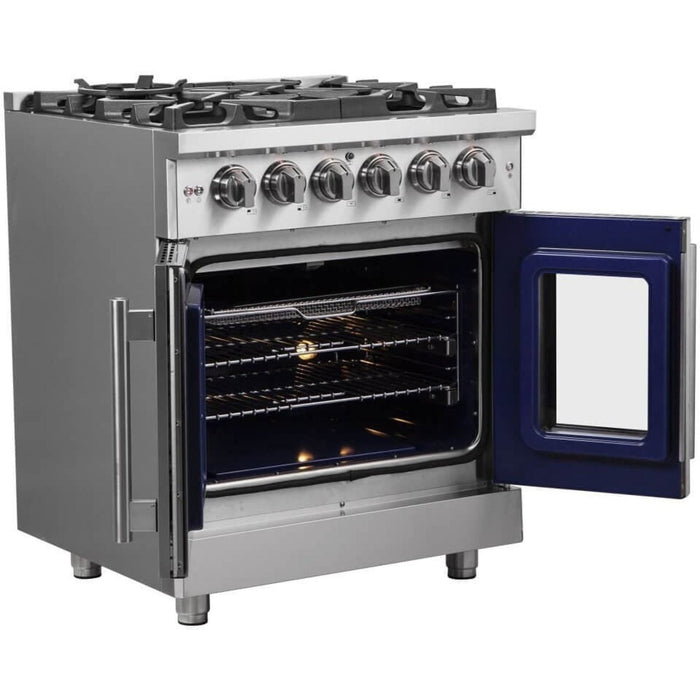 Forno Massimo 30" Freestanding French Door Dual Fuel Range