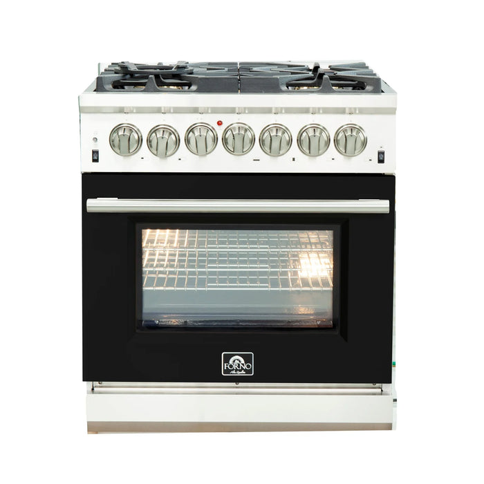 Forno Capriasca - 30" Dual Fuel Range in Black