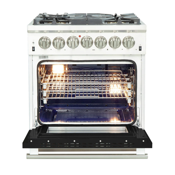 Forno Capriasca - 30" Dual Fuel Range in Black