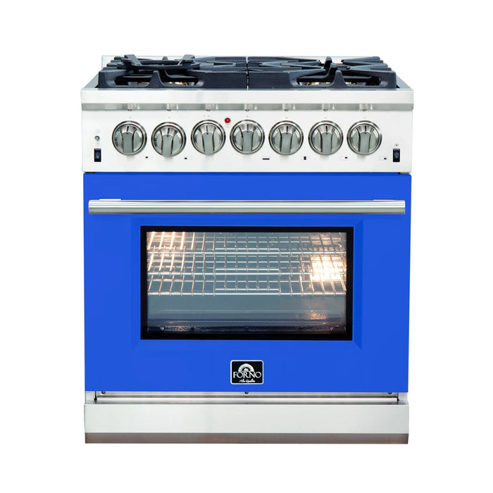 Forno Capriasca - 30" Dual Fuel Range and Electric Oven in Blue