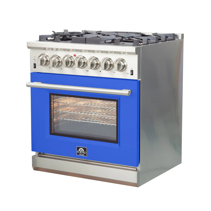 Forno Capriasca - 30" Dual Fuel Range and Electric Oven in Blue