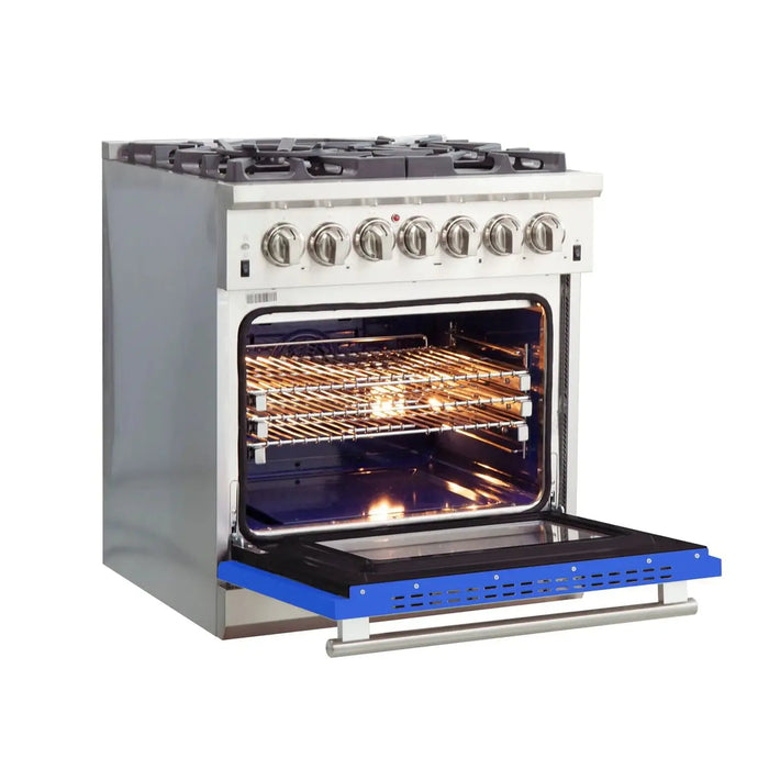 Forno Capriasca - 30" Dual Fuel Range and Electric Oven in Blue