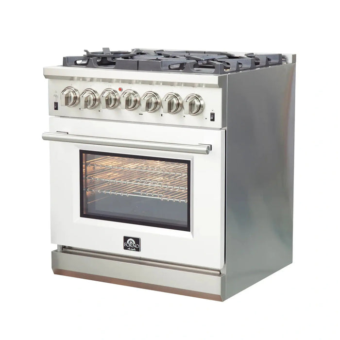 Forno Capriasca - 30" Dual Fuel Range and Electric Oven in White