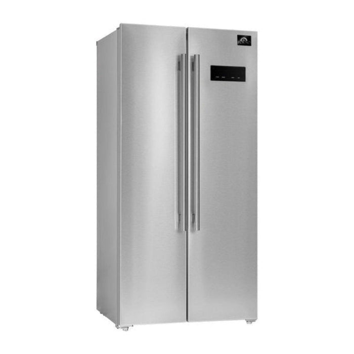 Forno Salerno 33" Side-by-Side Stainless Steel Refrigerator