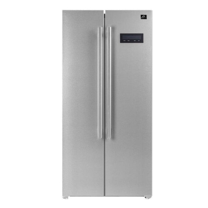 Forno Salerno 33" Side-by-Side Stainless Steel Refrigerator