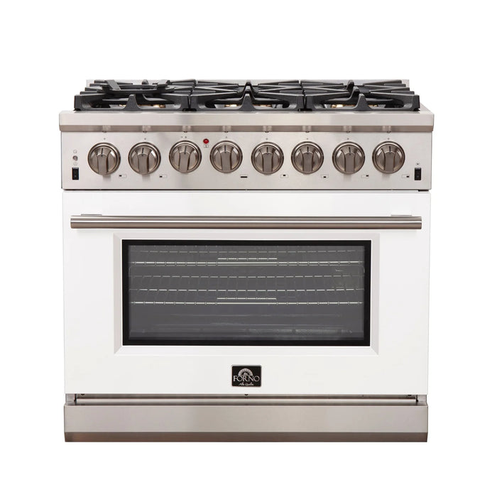 Forno Capriasca - 36" Dual Fuel Range in White