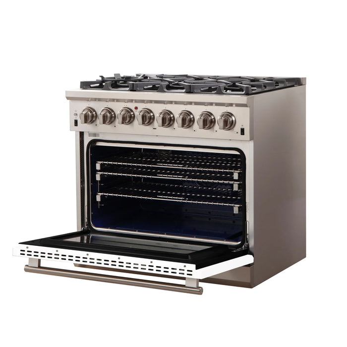 Forno Capriasca - 36" Dual Fuel Range in White