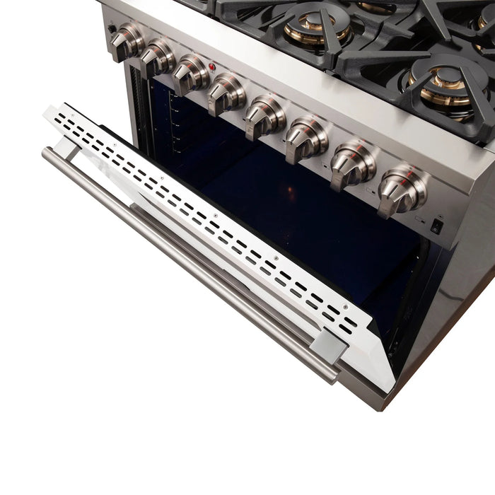 Forno Capriasca - 36" Dual Fuel Range in White