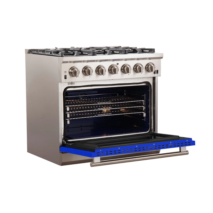 Forno Capriasca - 36" Gas Range in Blue