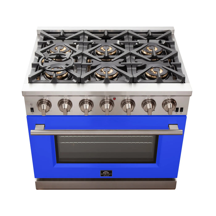 Forno Capriasca - 36" Gas Range in Blue