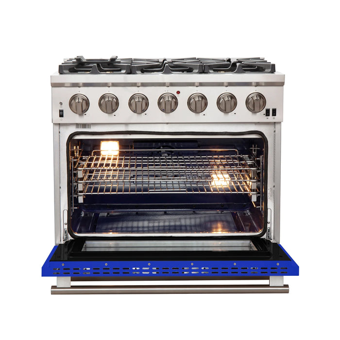 Forno Capriasca - 36" Gas Range in Blue