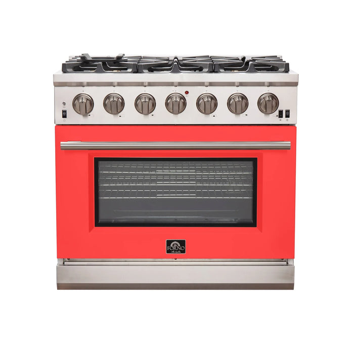 Forno Capriasca - 36" Gas Range in Red