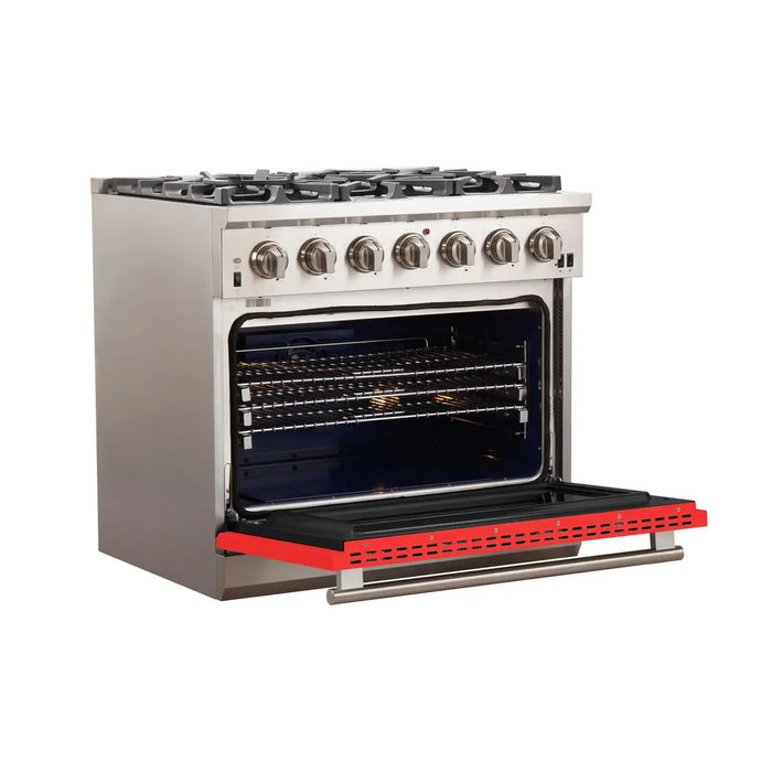 Forno Capriasca - 36" Gas Range in Red