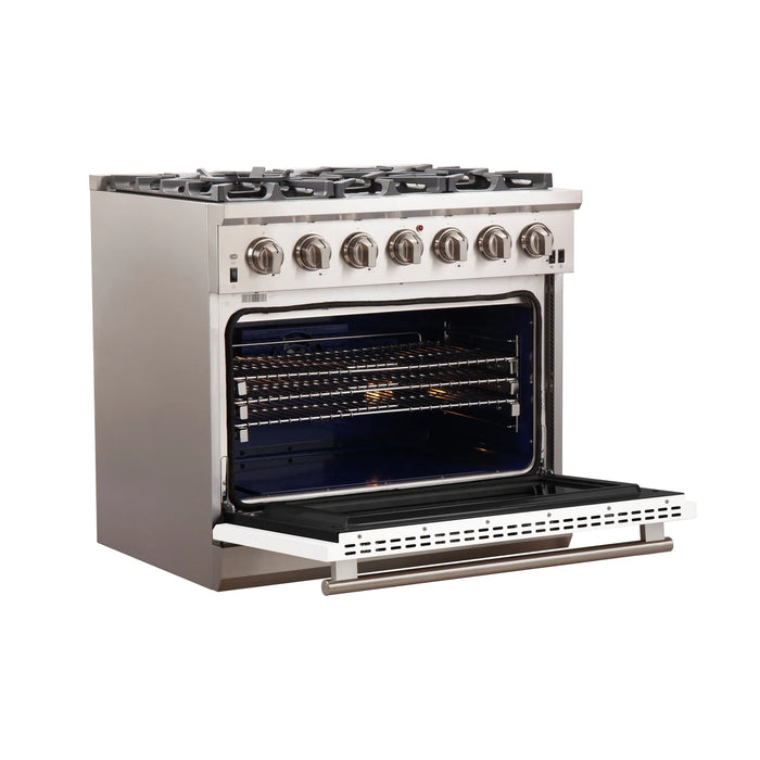 Forno Capriasca - 36" Gas Range in White