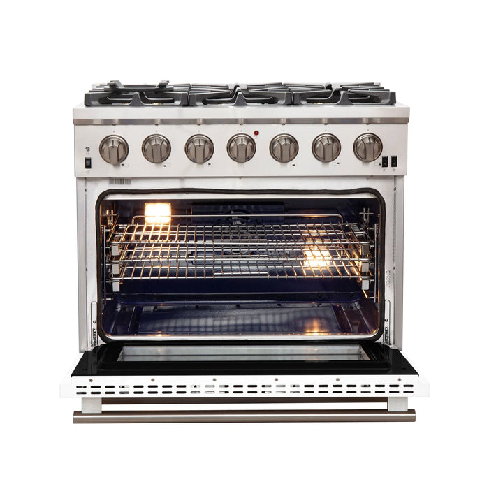 Forno Capriasca - 36" Gas Range in White