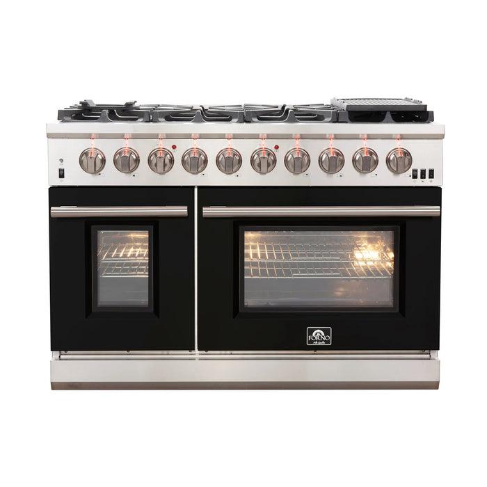 Forno Capriasca - 48" Gas Range in Black