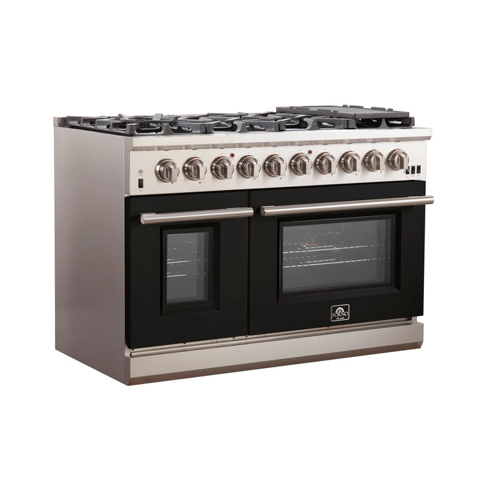 Forno Capriasca - 48" Gas Range in Black