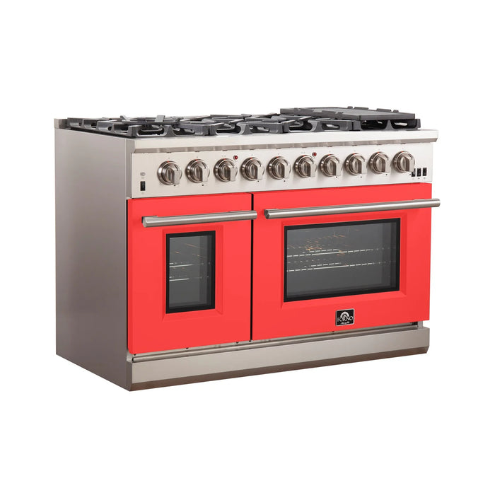 Forno Capriasca - 48" Gas Range in Red