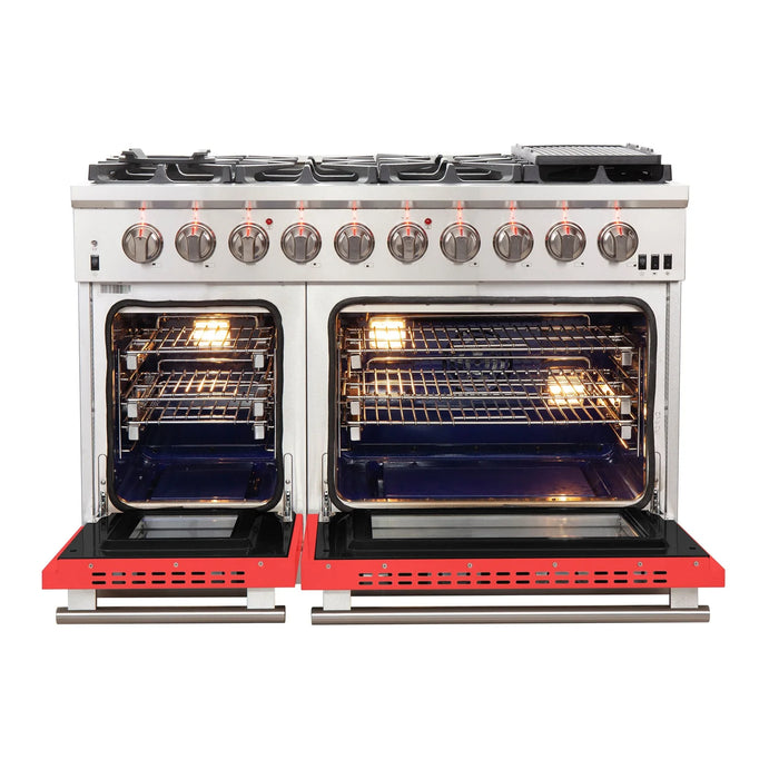 Forno Capriasca - 48" Gas Range in Red