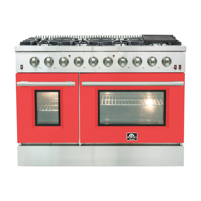 Forno Galiano - 48" Gas Range in Red