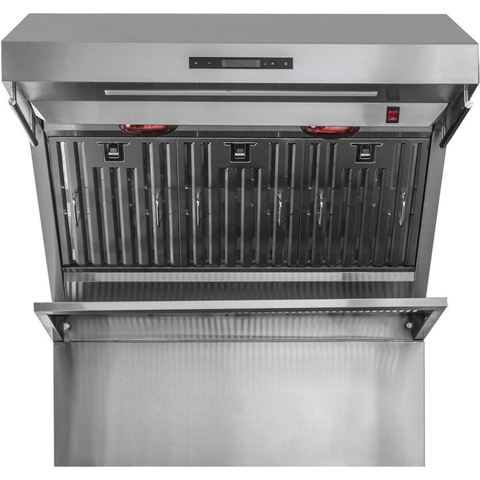 Forno Savona 36" Wall Mount Range Hood w/ Baffle Filters & Backsplash ...