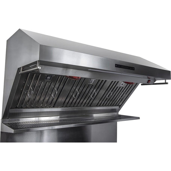 Forno Savona 48-inch Wall-Mount Range Hood w/ Baffle Filters & Built-In Backsplash