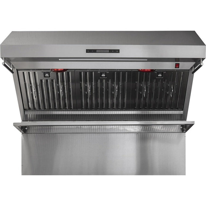 Forno Savona 48-inch Wall-Mount Range Hood w/ Baffle Filters & Built-In Backsplash