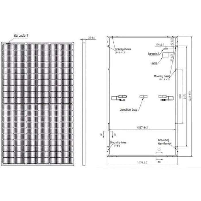 4-Pack Grape Solar 370W Monocrystalline Panels