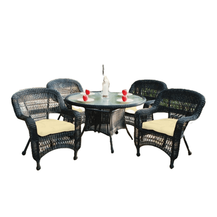 Tortuga Outdoor Portside 5Pc Dining Set - Dark Roast - Sand